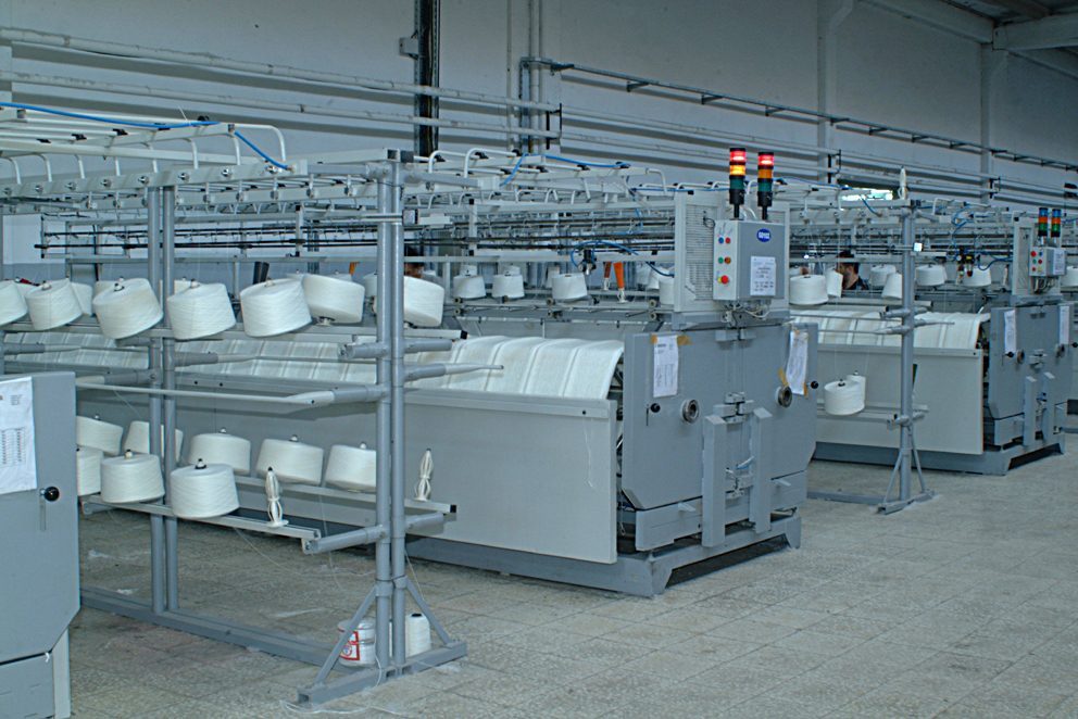 Hank reeling machine production line